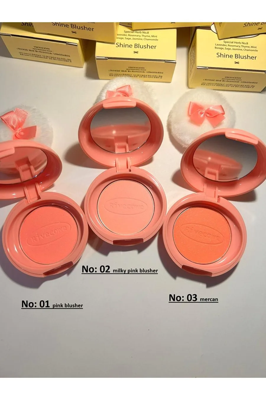 Rivecowe Shine Blusher Mercan No 3