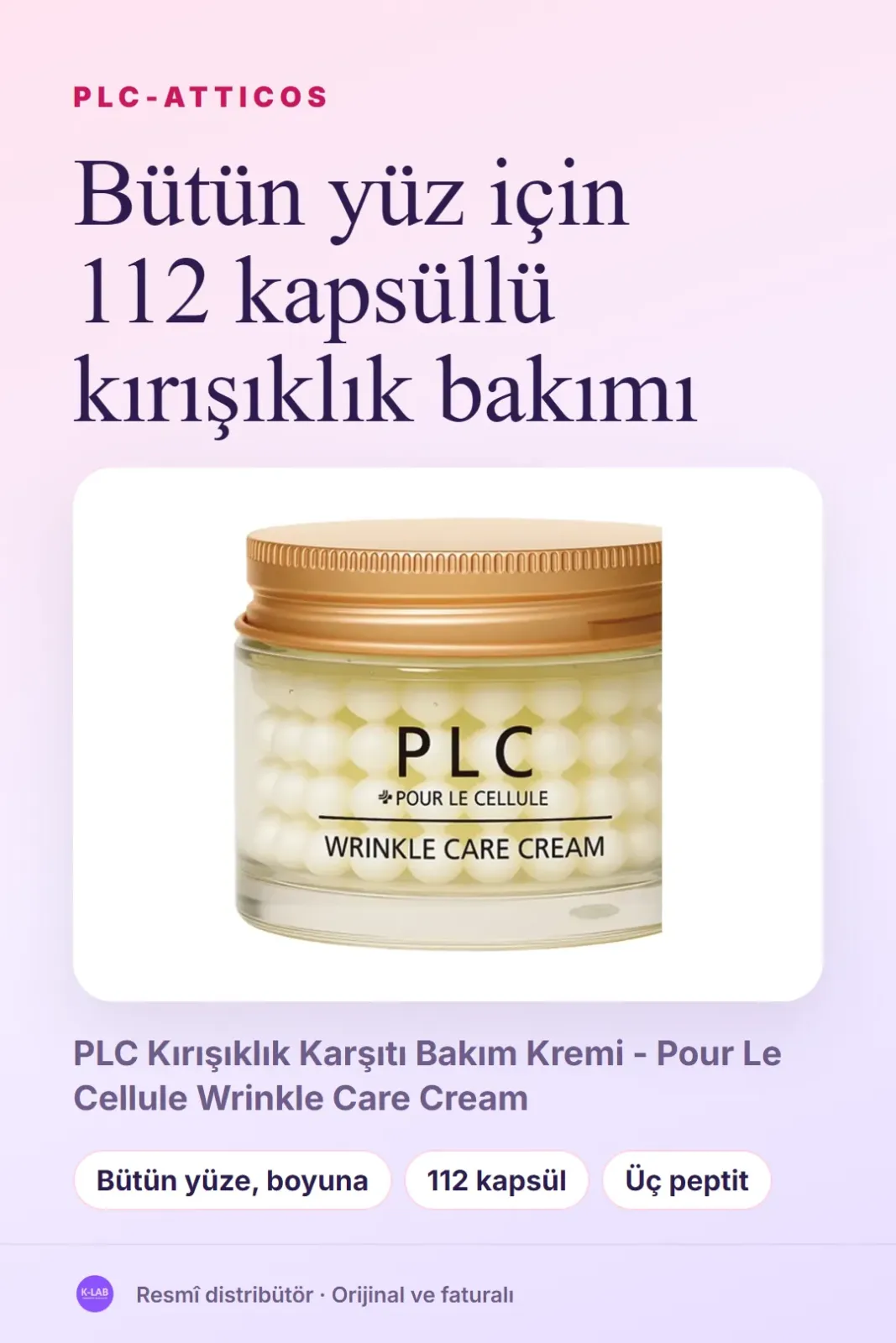 Bütün yüz için 112 kapsüllü kırışıklık bakımı – 1