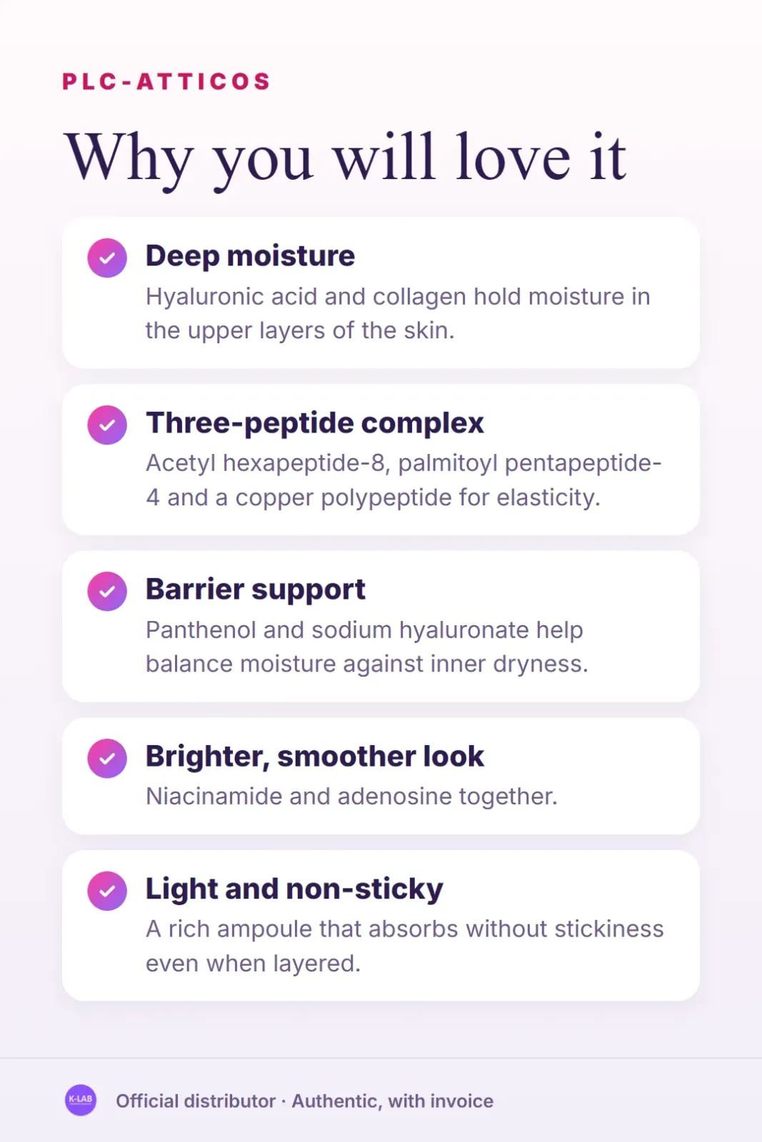 Deep moisture for dry skin, elasticity from three peptides – 2