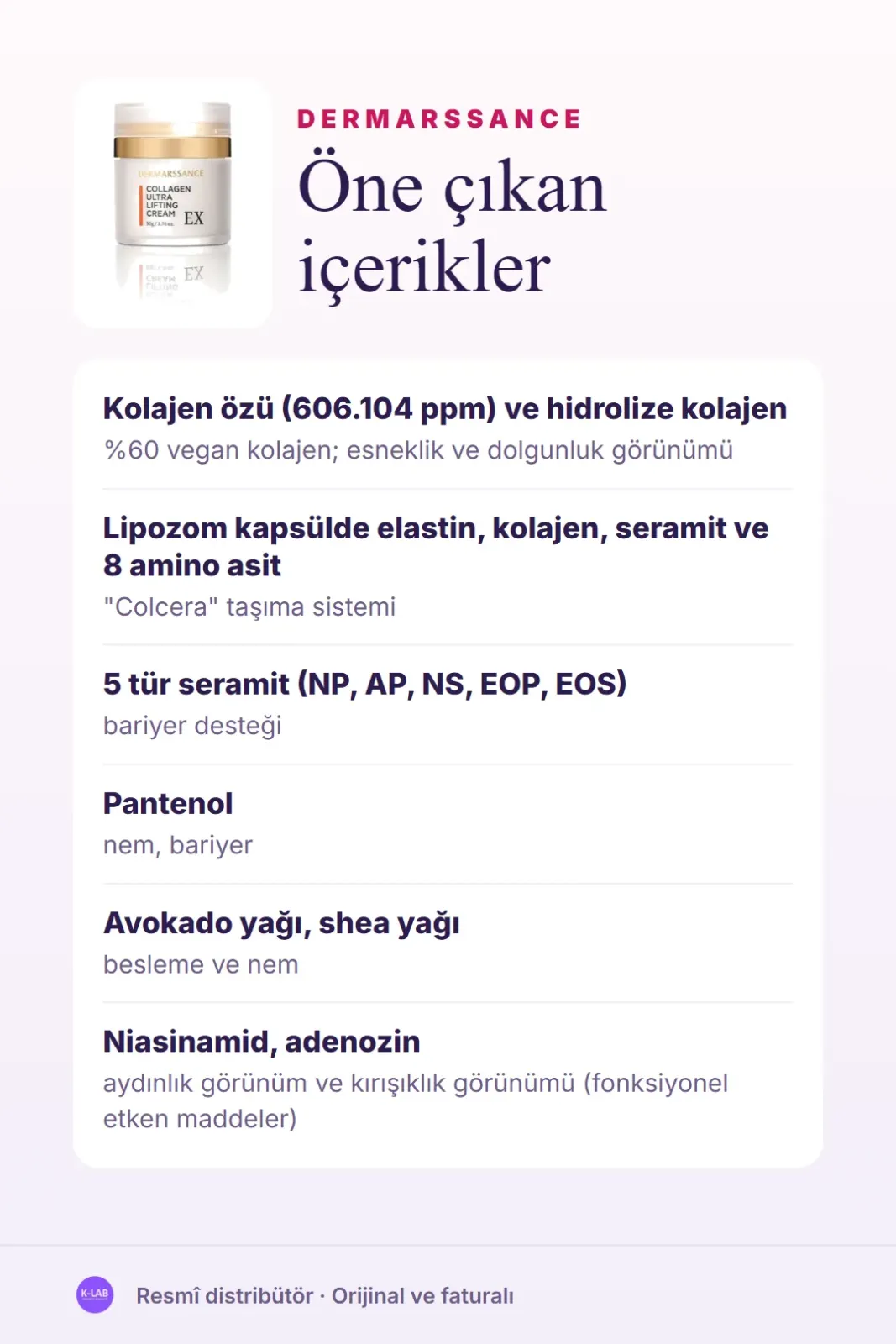 Yalnız kolajen üzerine çalışan bir markadan yoğun kolajen kremi – 3