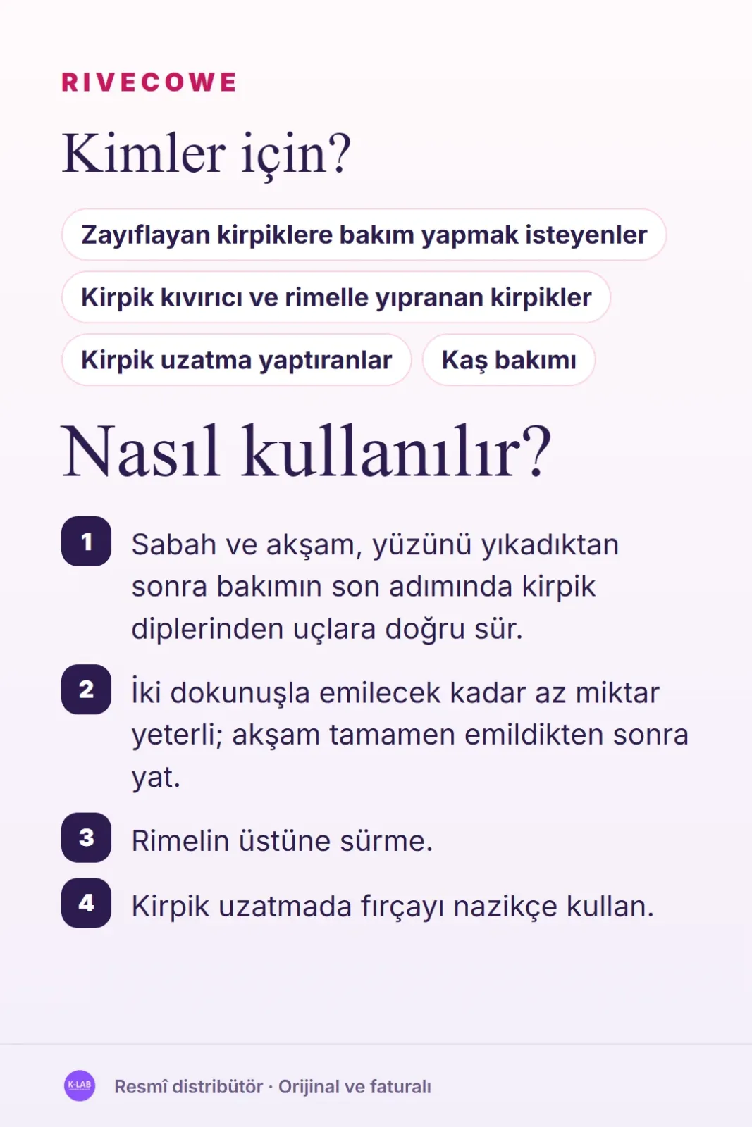Yıpranan kirpikler için günlük bakım – 5
