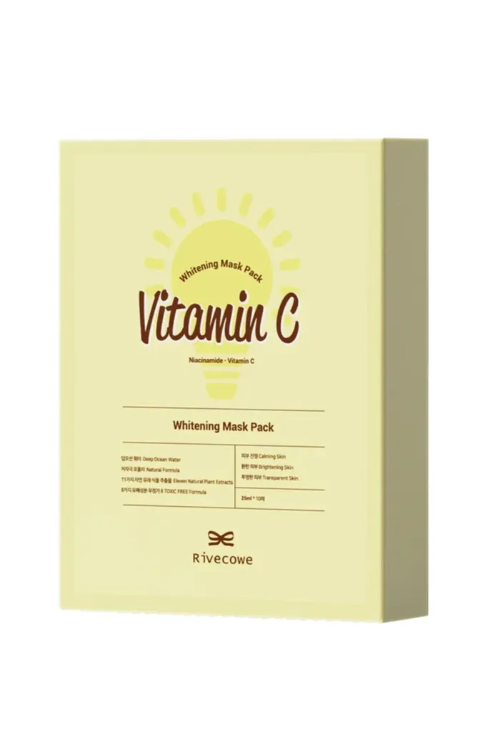 Rivecowe Vita C Brightening Mask - For Skin with Dark Spots (10 Masks)