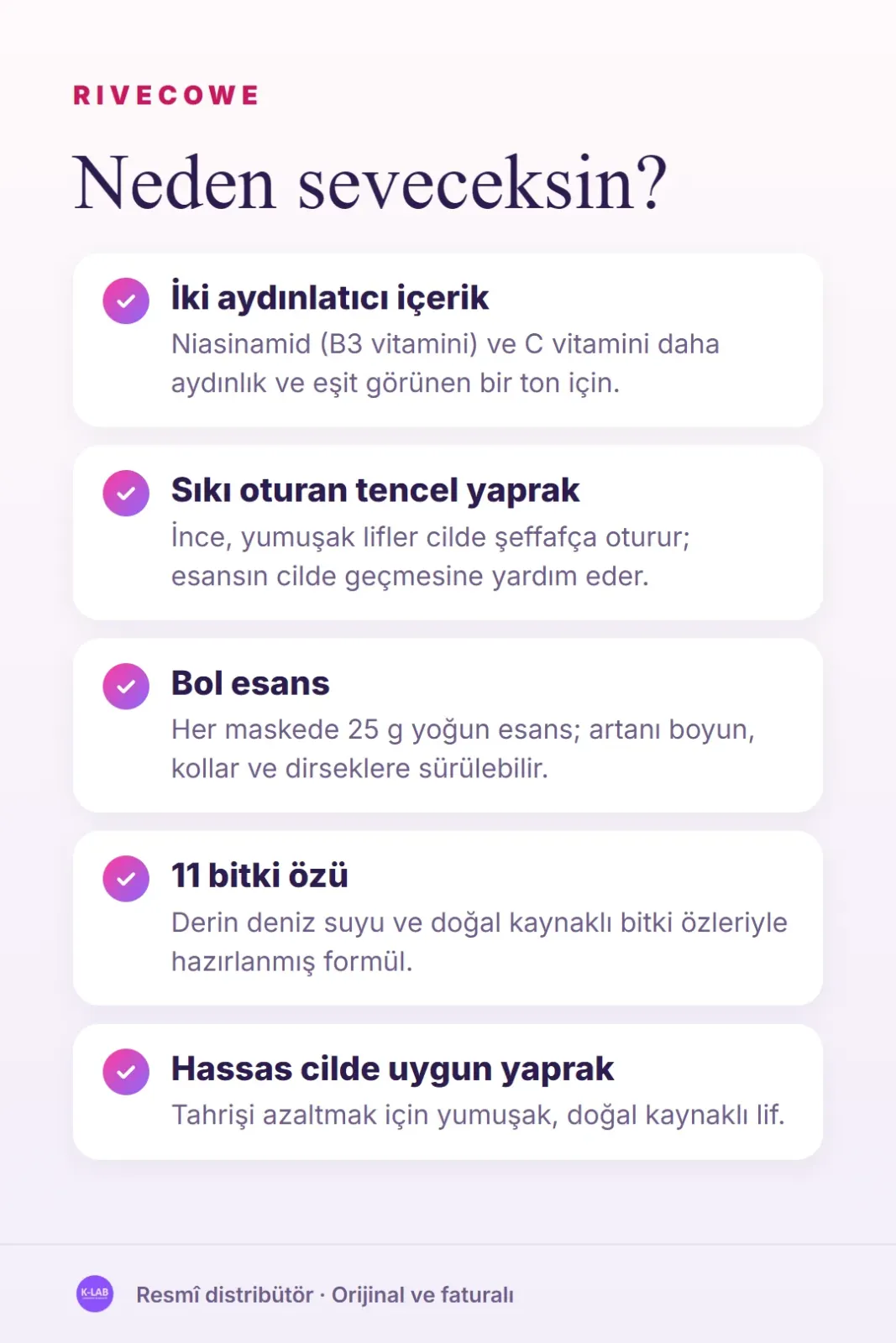 Niasinamid ve C vitaminiyle aydınlatıcı kağıt maske – 2