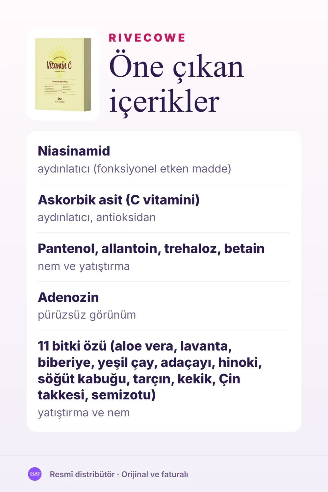 Niasinamid ve C vitaminiyle aydınlatıcı kağıt maske – 3
