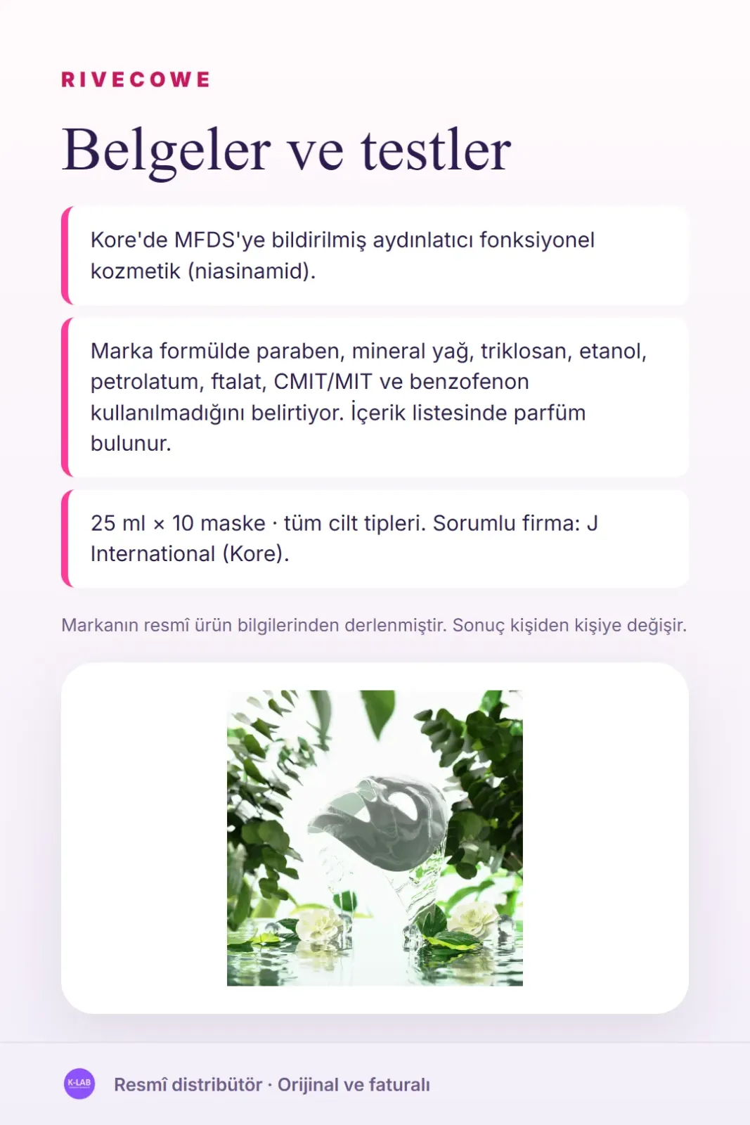 Niasinamid ve C vitaminiyle aydınlatıcı kağıt maske – 4
