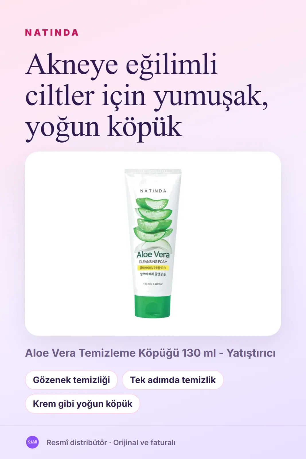 Akneye eğilimli ciltler için yumuşak, yoğun köpük – 1