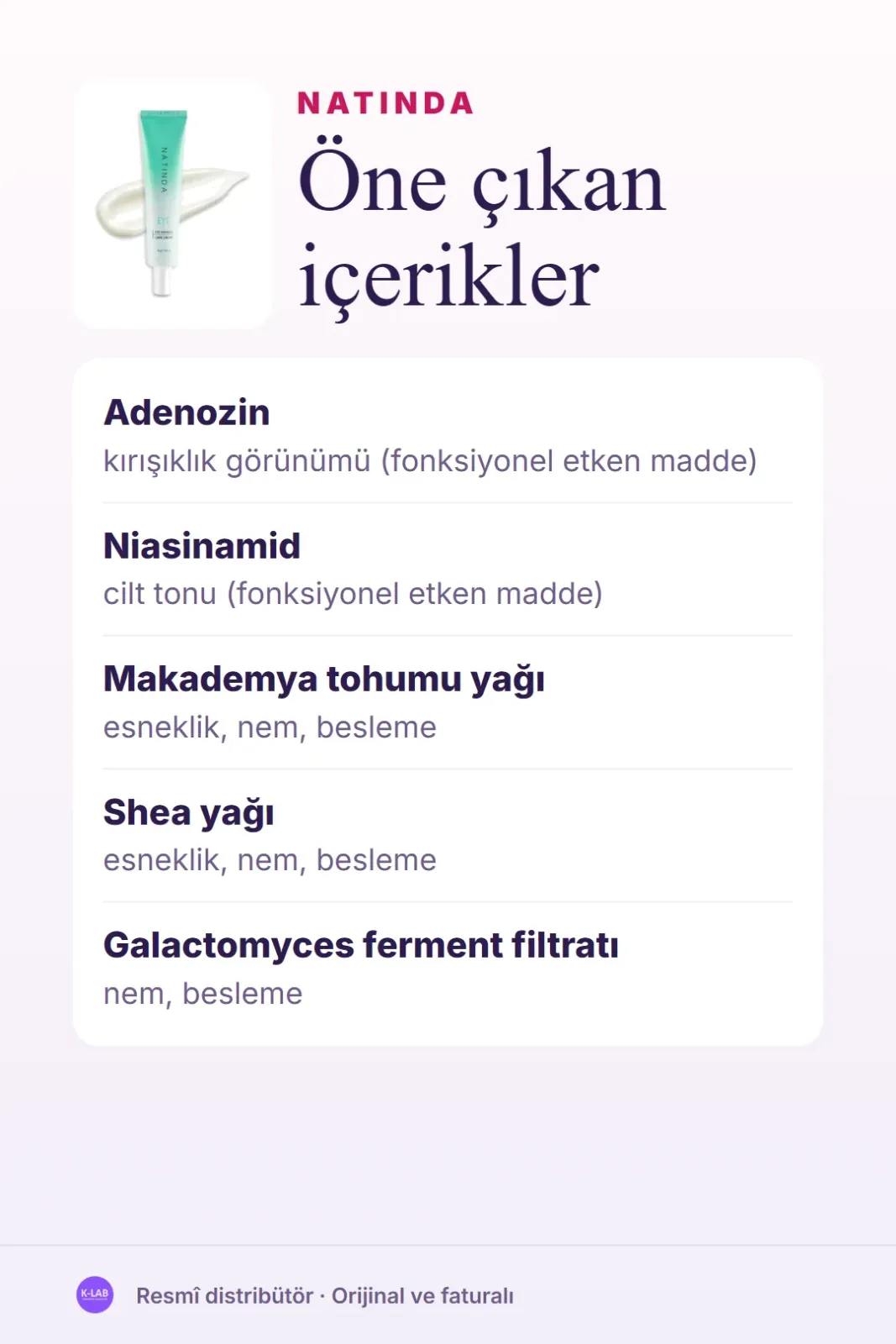 İnce göz çevresi için nem, esneklik ve ton bakımı – 3