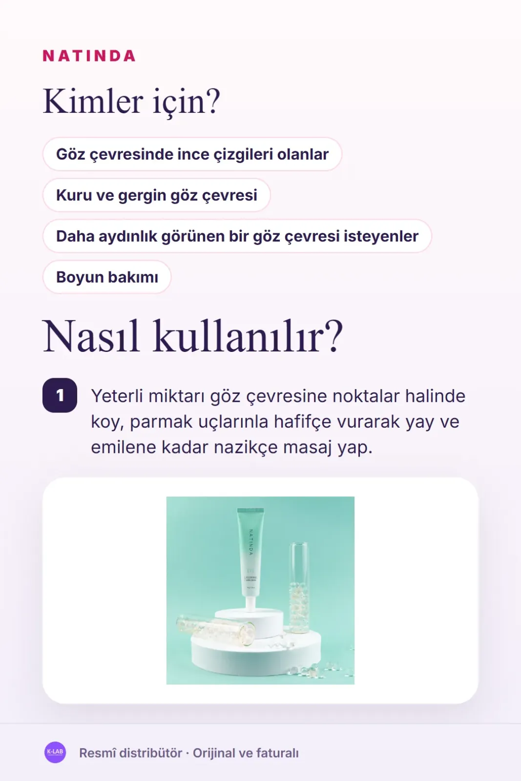 İnce göz çevresi için nem, esneklik ve ton bakımı – 6