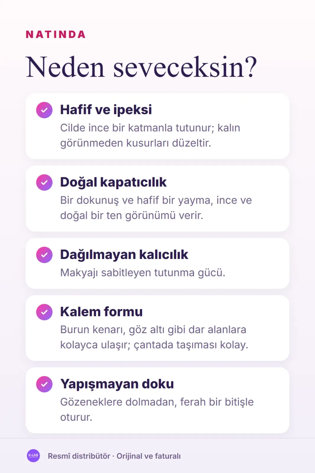 Kalın görünmeyen, doğal ve kalıcı kapatıcılık – 2