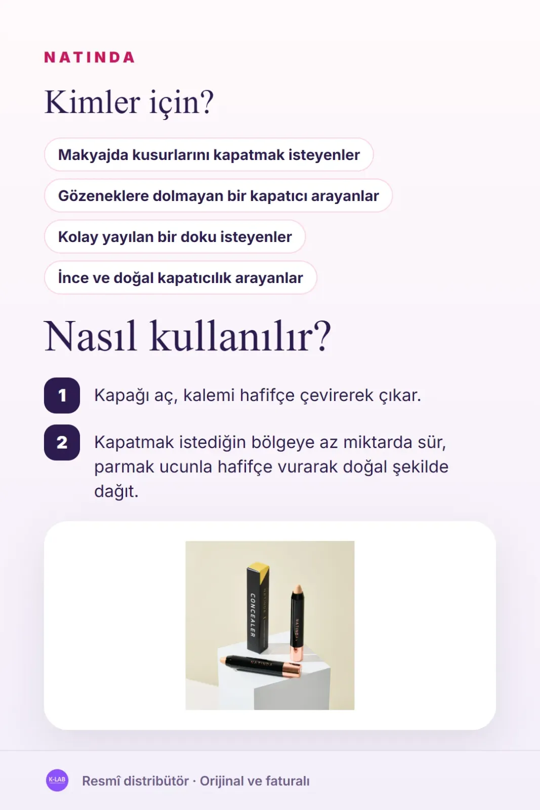 Kalın görünmeyen, doğal ve kalıcı kapatıcılık – 5