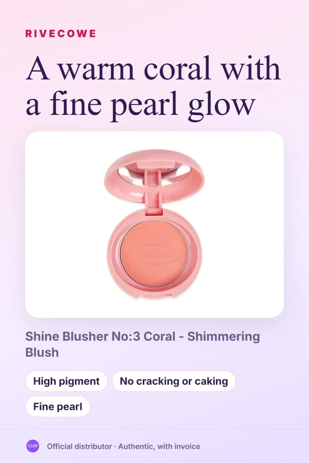 A warm coral with a fine pearl glow – 1