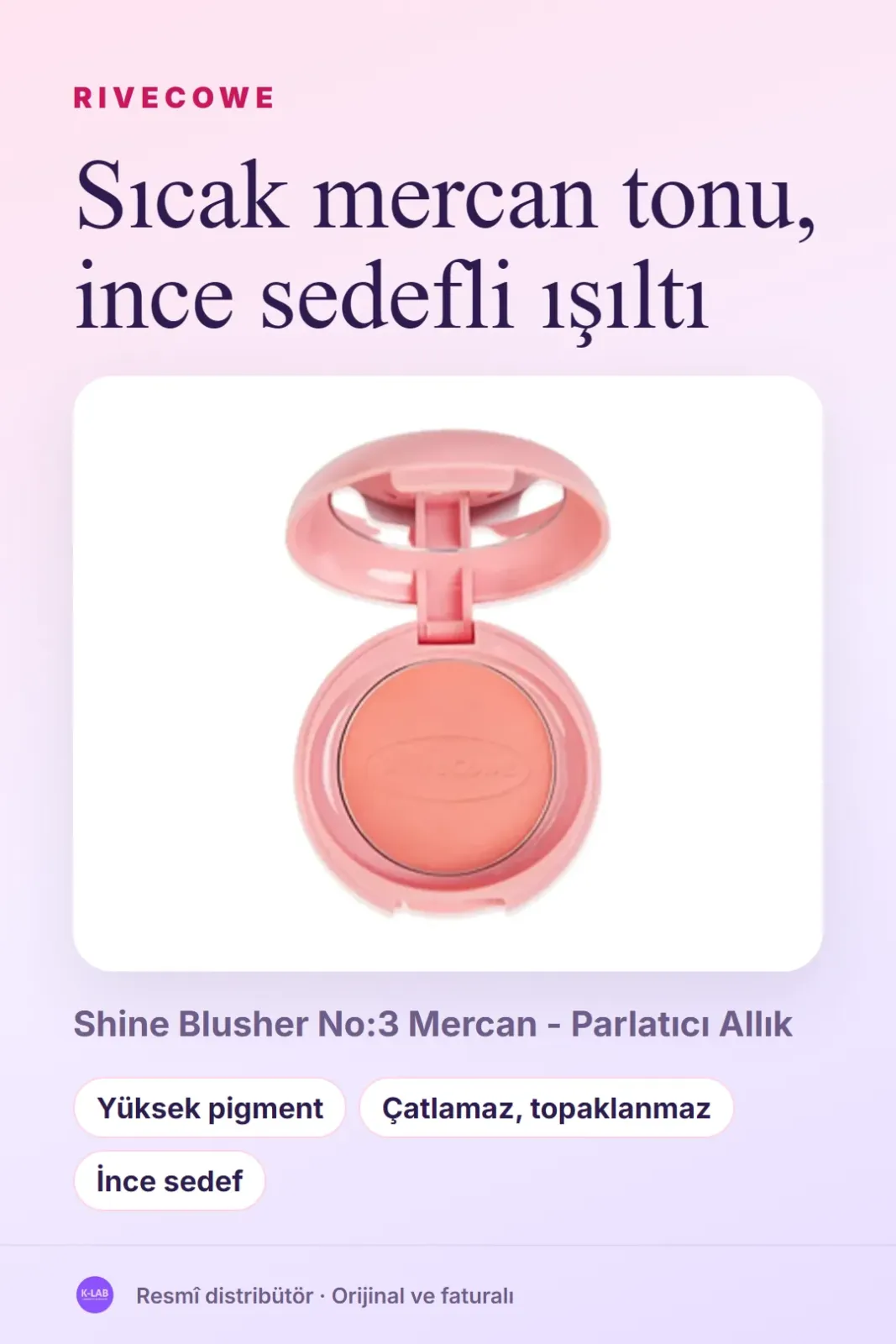 Sıcak mercan tonu, ince sedefli ışıltı – 1