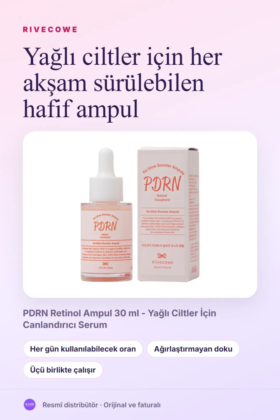 Yağlı ciltler için her akşam sürülebilen hafif ampul – 1