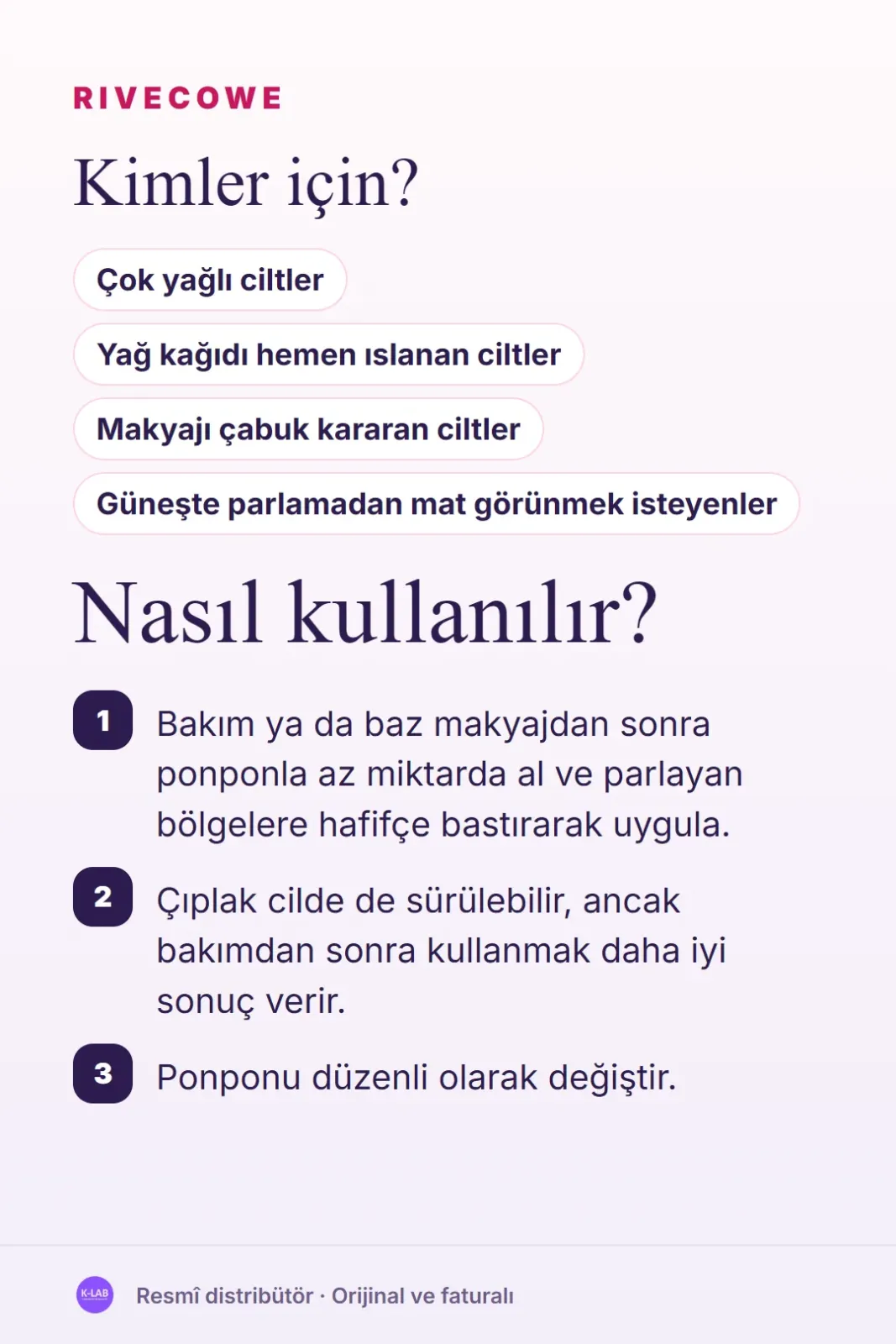 Yağlı ciltler için tek dokunuşta pamuk gibi mat bitiş – 5