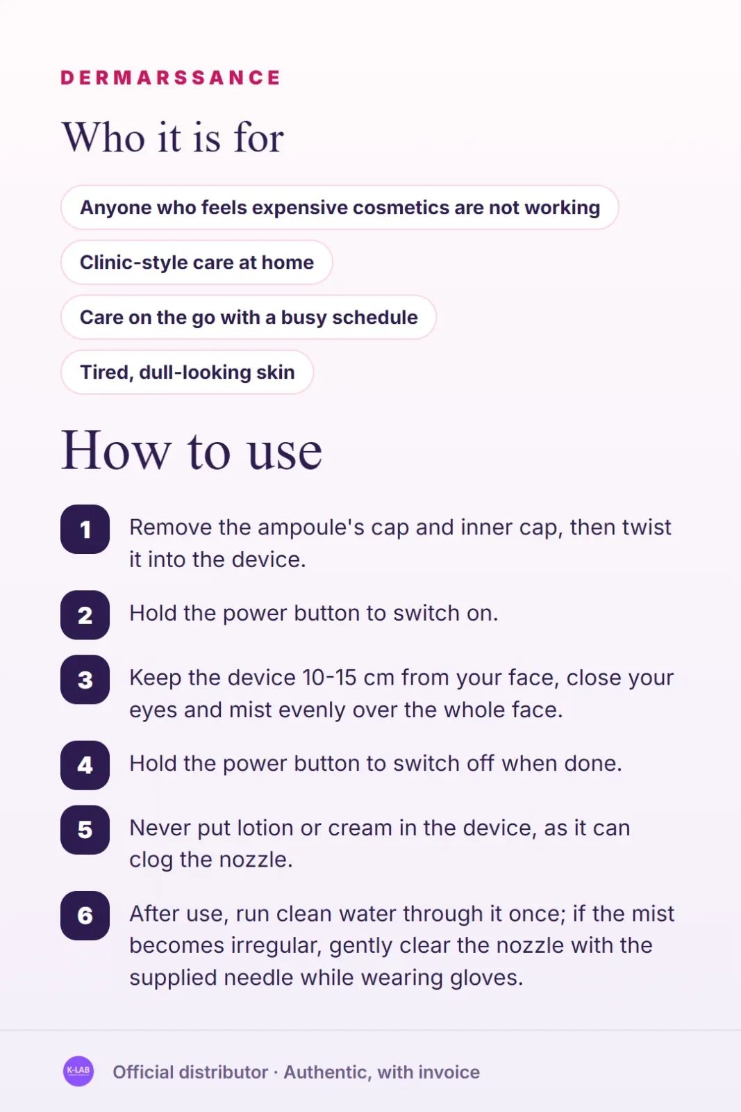 A home device that turns ampoules into a fine mist – 5