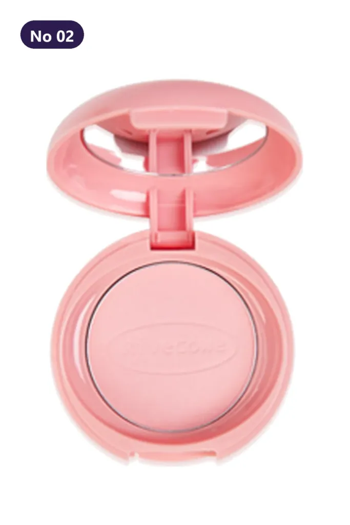 Rivecowe Shine Milky Pink Blusher - Shimmering Blush No 02