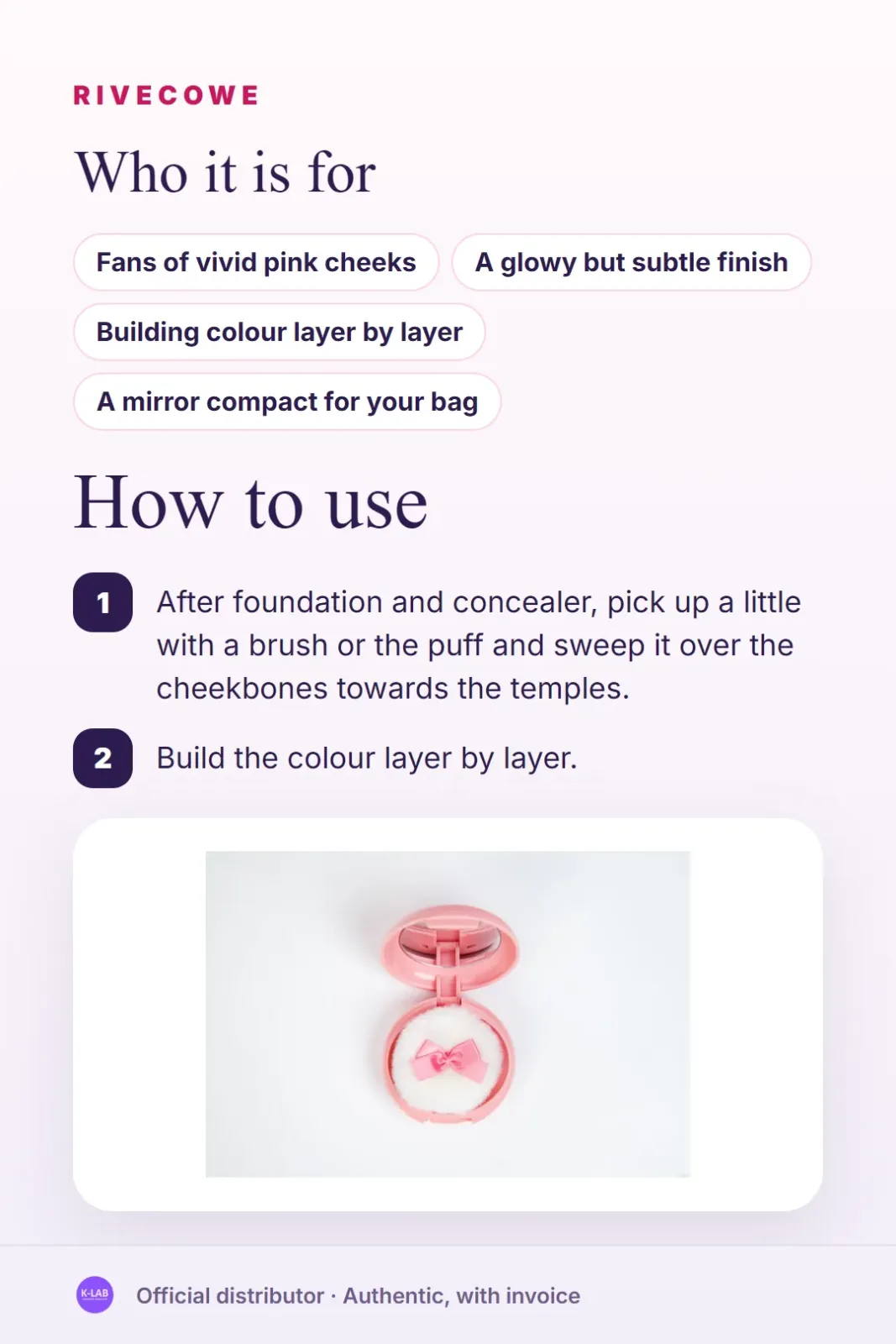 Vivid pink cheeks with a fine pearl glow – 5