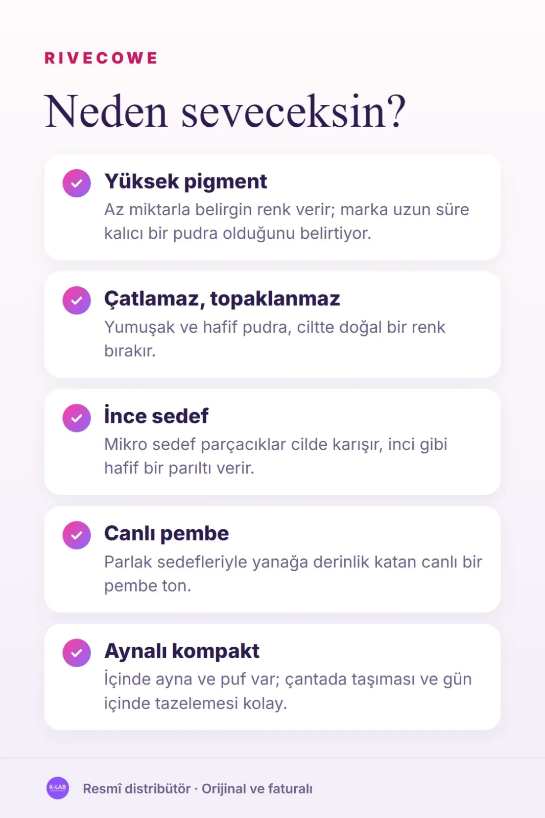 Canlı pembe yanaklar, ince sedefli ışıltı – 2
