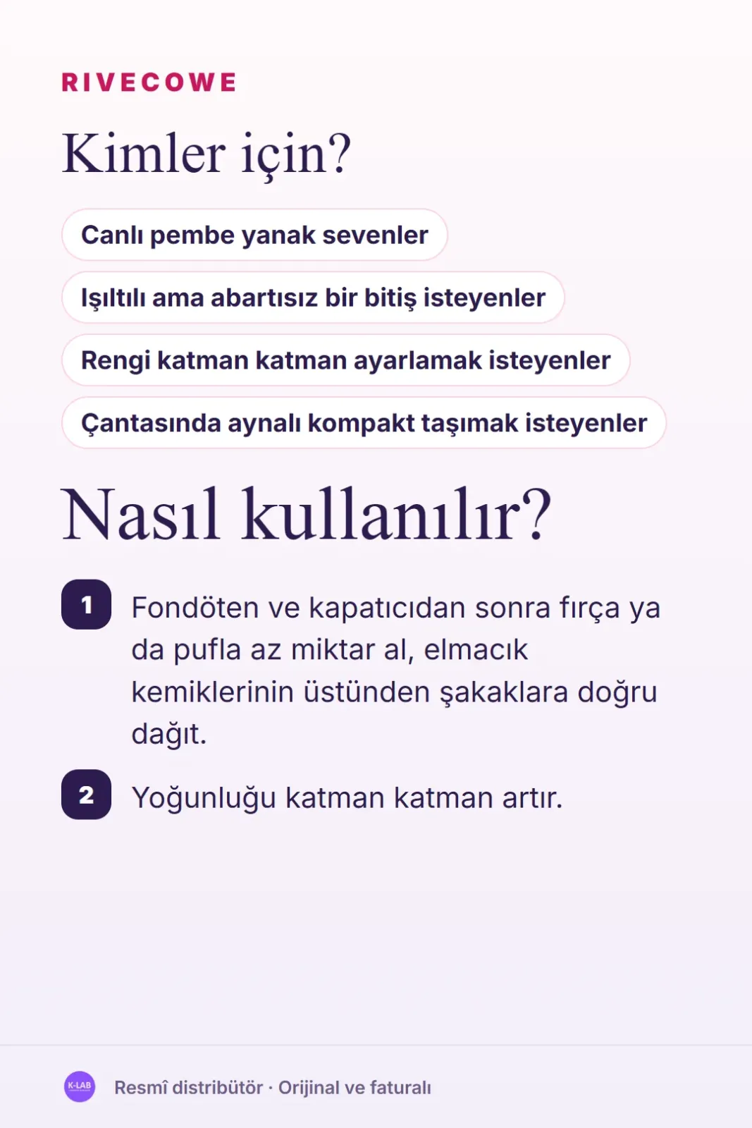 Canlı pembe yanaklar, ince sedefli ışıltı – 5