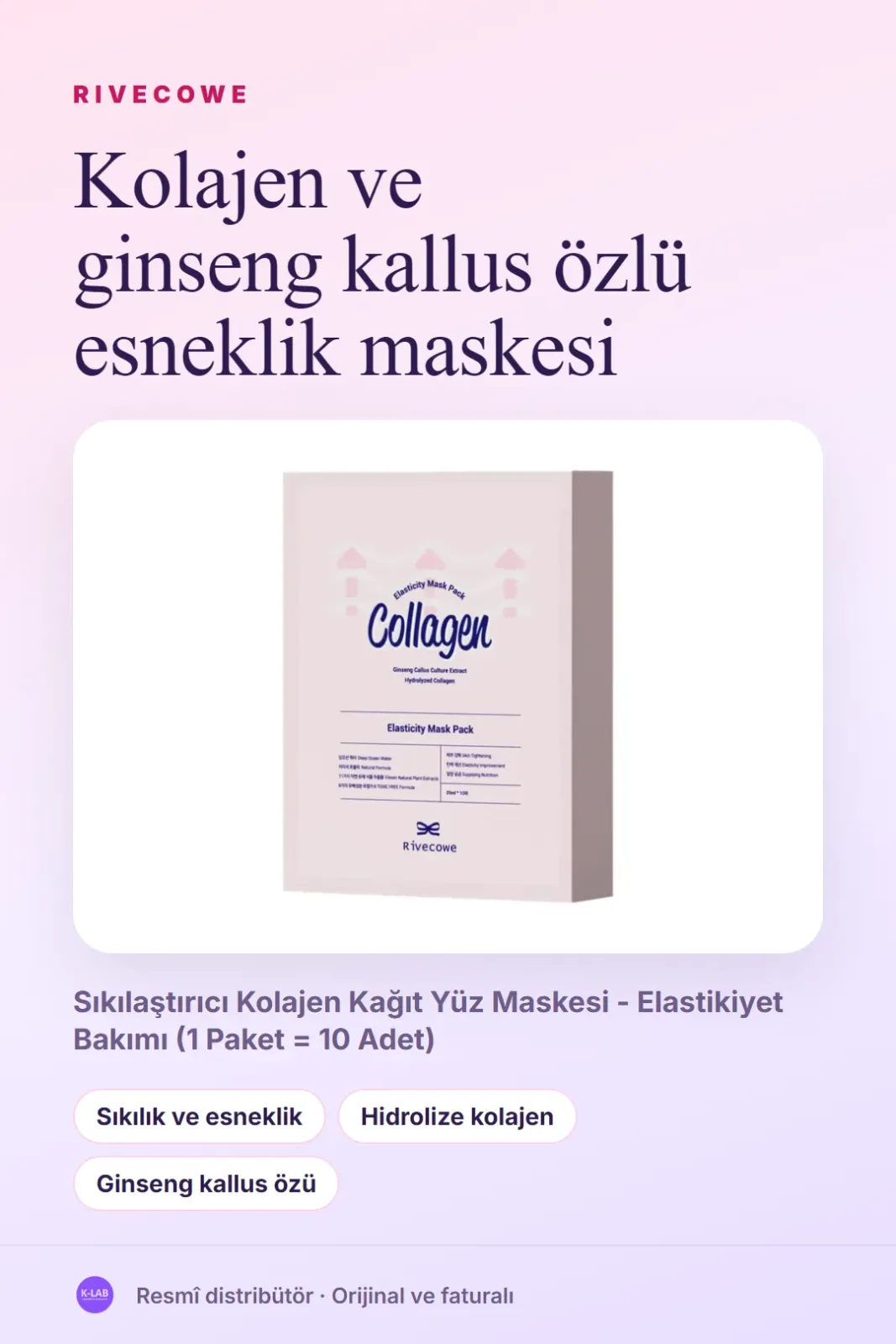 Kolajen ve ginseng kallus özlü esneklik maskesi – 1
