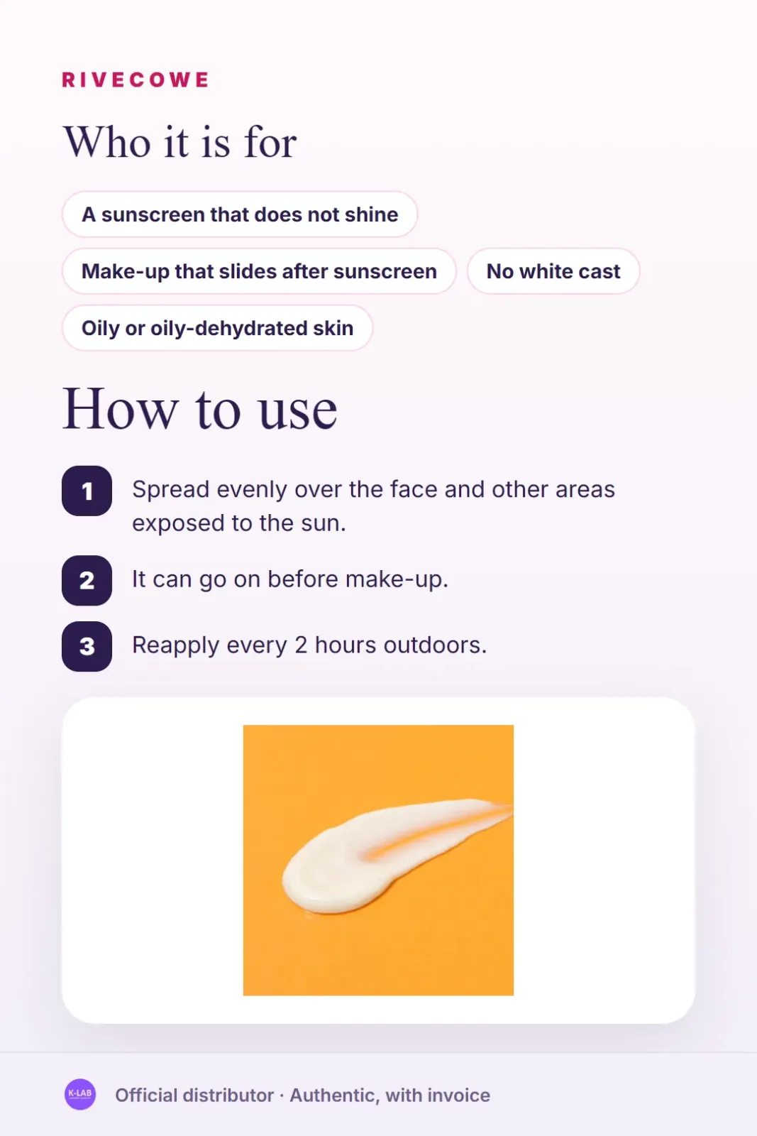 A sunscreen for oily skin that does not shine or make make-up slide – 5