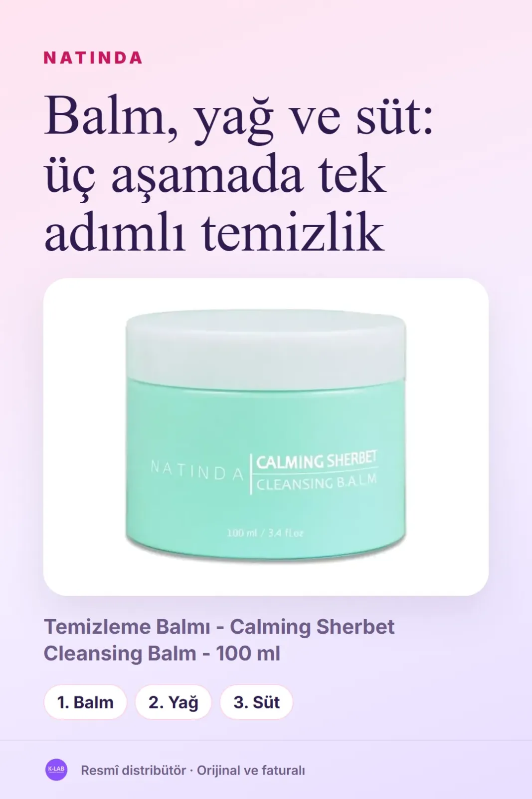 Balm, yağ ve süt: üç aşamada tek adımlı temizlik – 1