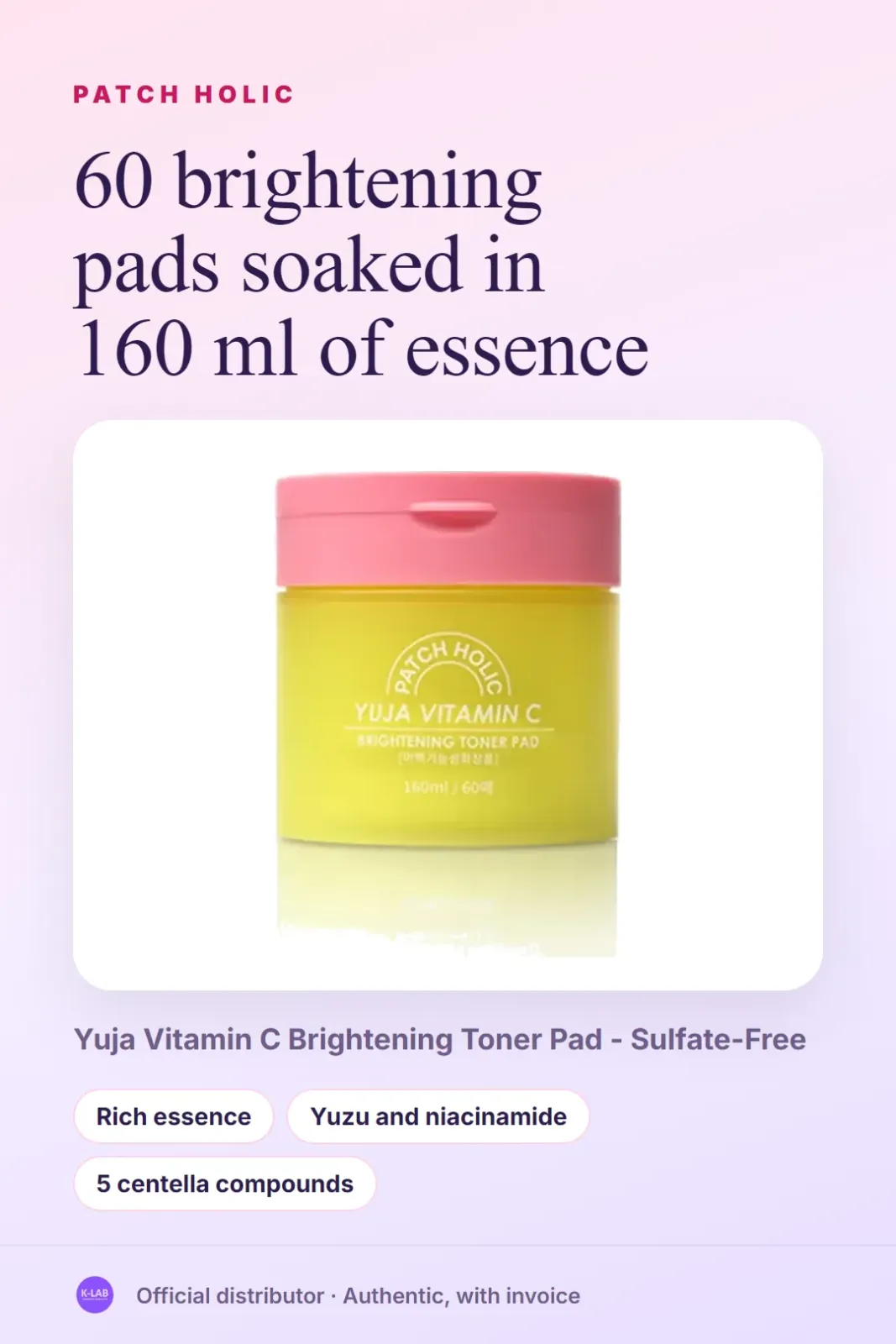 60 brightening pads soaked in 160 ml of essence – 1